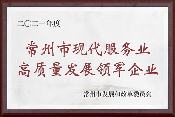 常州市現代服務業高質量發展領軍企業
