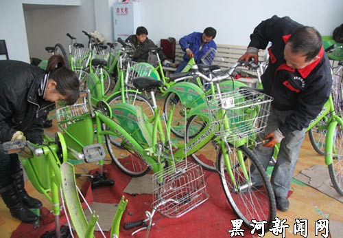 黑河：我市便民公共自行車(chē)入庫(kù)檢修