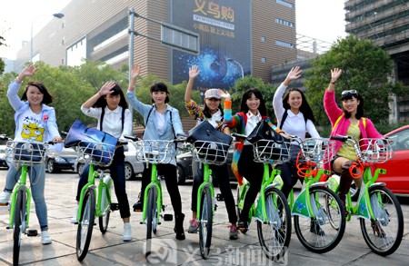 騎車逛商城，成義烏市民新體驗